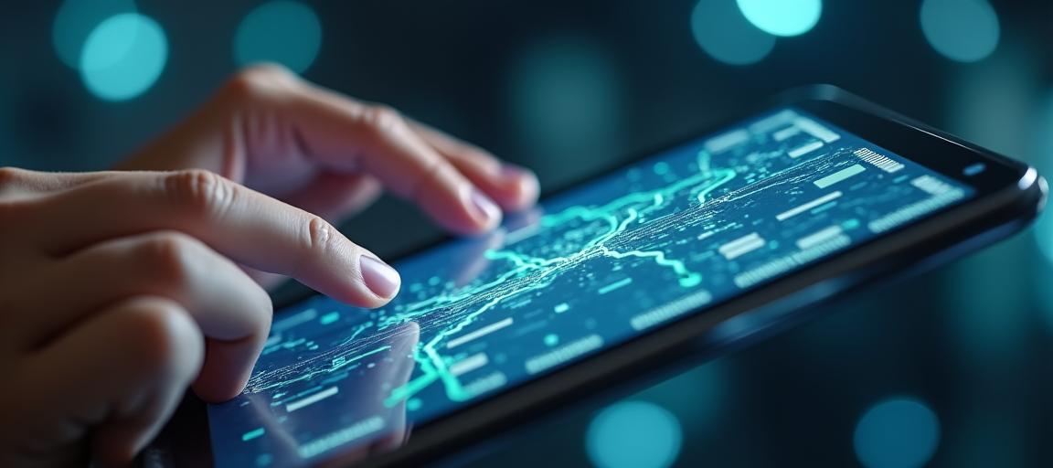 Interfaz de seguimiento en tiempo real en una tablet
